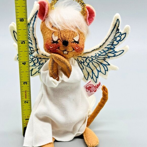 Annalee Mouse Angel Nativity Praying Gold Halo 1996 Vintage Christmas USA 7 inch - Picture 9 of 9